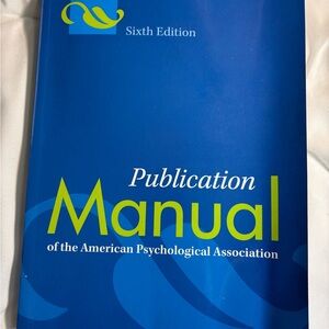 Publication Manual of the American Psychological Association, 6th Edition by As